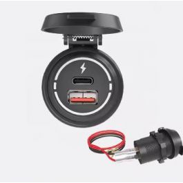 Dual USB Charger socket Type A and Type C