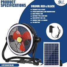 Solar Table Fan